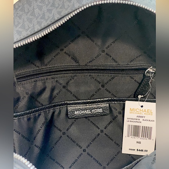 Michael Kors NWT Abbey Backpack:Large-Sized Discontinued| Care Card+Lg Mk Duster - Picture 4 of 5